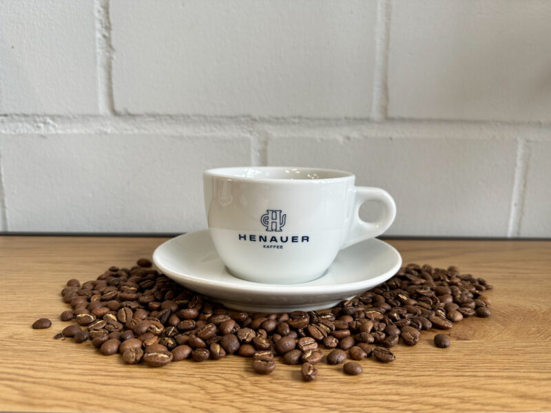Henauer Kaffee/Cappuccino Tasse inkl. Unterteller, weiss, 167 ml