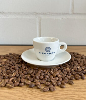Henauer Espresso Tasse inkl. Unterteller, weiss, 67 ml